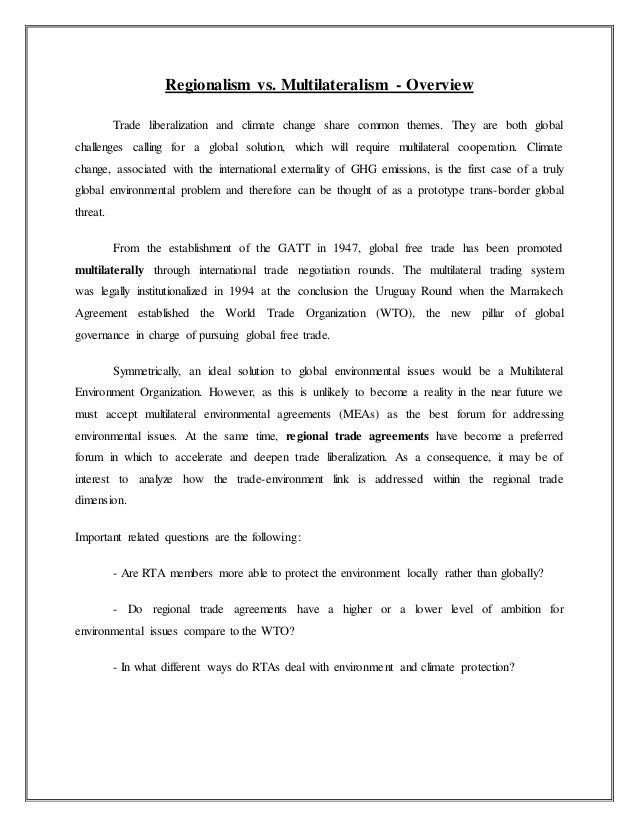 Bilateral free trade agreements